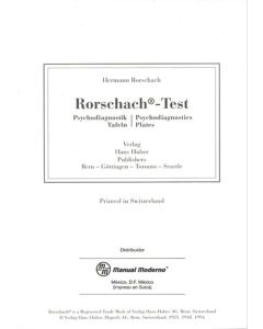 Rorschach inkblot Test. Láminas