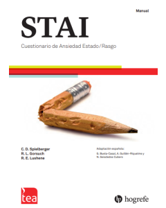 STAI. Cuestionario de Ansiedad Estado-Rasgo - Juego completo (Manual, 25 Ejemplares autocorregibles)