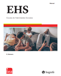 EHS. Escala de Habilidades Sociales - Juego completo (Manual, kit corrección 25 usos)