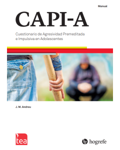 CAPI-A. Cuestionario de Agresividad Premeditada e Impulsiva en Adolescentes - Ejemplares autocorregibles (pq.25)