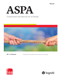 ASPA. Cuestionario de Aserción en la Pareja-Cuadernillos (Paquete.10)