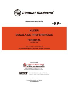 Escala de preferencias -Personal-